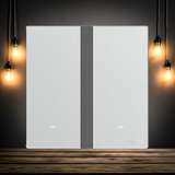 Bộ công tắc đôi nhà thông minh Simon M7 Gem smart Màu Bạc 66E8002GTY-4E  dễ dàng thay thế và lắp đặt.