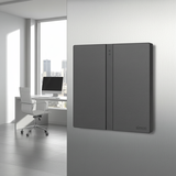 Bộ công tắc đôi nhà thông minh Simon M7 Gem smart Màu Xám 66E8002GTY-4D thao tác bậttắt trực tiếp nhanh chóng.