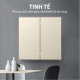 Bộ Công Tắc Đôi Trung Gian Vuông Màu Sâm Panh Simon S6 581046-46 - Thiết Bị Điện Cao Cấp