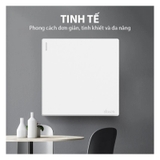 Bộ công tắc đơn 1 chiều vuông màu trắng 581011 tinh tế