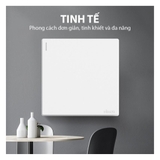 Bộ Công Tắc Đơn 1 Chiều Vuông Màu Trắng Simon S6 581011 Cao Cấp