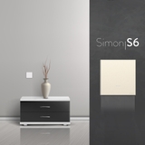 Bộ Công Tắc Đơn 20A 1 Chiều Chuẩn Vuông Màu Sâm Panh Simon S6 582023-46 - Công Tắc Cao Cấp