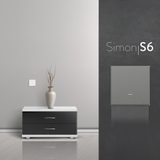 Bộ Công Tắc Đơn 20A 1 Chiều Chuẩn Vuông Màu Xám Simon S6 582023-61 - Công Tắc Cao Cấp