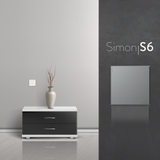 Bộ Công Tắc Đơn 20A 2 Chiều Vuông Màu Xám Simon S6 582024-61 - Công Tắc Cao Cấp