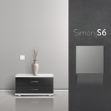 Bộ Công Tắc Đơn Trung Gian Vuông Màu Xám Simon S6 581026-61 - Công Tắc Cao Cấp