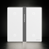 Bộ công tắc rèm cửa đôi nhà thông minh Simon M7 metal smart màu Bạc 66E8014MTY-2a công tắc dễ dàng lắp đặt vào các đế âm vuông tiêu chuẩn