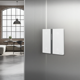 Bộ công tắc rèm cửa đôi nhà thông minh Simon M7 metal smart màu Bạc 66E8014MTY-2a Công tắc được trang bị cảm biến thông minh