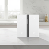 Bộ công tắc rèm cửa đôi nhà thông minh Simon M7 metal smart màu Bạc 66E8014MTY-2a Điều Khiển Linh Hoạt 2 Bộ Rèm