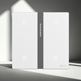 Bộ công tắc rèm cửa đôi nhà thông minh Simon M7 metal smart màu Bạc 66E8014MTY-2a