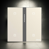 Bộ công tắc rèm cửa đôi nhà thông minh Simon M7 metal smart màu Vàng 66E8014MTY-2B cảm biến