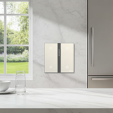 Bộ công tắc rèm cửa đôi nhà thông minh Simon M7 metal smart màu Vàng 66E8014MTY-2B trải nghiệm sống đẳng cấp và tự động hóa tối ưu