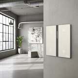 Bộ công tắc rèm cửa đôi nhà thông minh Simon M7 metal smart màu Vàng 66E8014MTY-2B