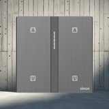 Bộ công tắc rèm cửa đôi nhà thông minh Simon M7 metal smart màu Xám 66E8014MTY-2b Cảm Biến Tiệm Cận Thông Minh