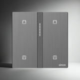 Bộ công tắc rèm cửa đôi nhà thông minh Simon M7 metal smart màu Xám 66E8014MTY-2b