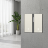 Bộ công tắc rèm cửa đơn nhà thông minh Simon M7 metal smart màu Vàng 66E8013MTY-2c-Thiết Kế Kim Loại Ánh Vàng Quyến Rũ