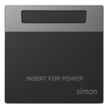 Bộ Công Tắc Thẻ Từ Vuông Màu xám Simon S6 58E601-61