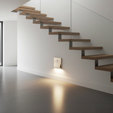 Bộ Đèn Chân Tường Cảm Biến Vuông  Sâm Panh Simon S6 58E732-46 - Biệt thự – nhà phố