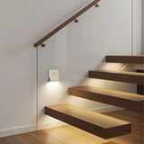 Bộ Đèn Chân Tường Cảm Biến Vuông  Sâm Panh Simon S6 58E732-46 - Cầu thang