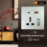 Bộ Ổ Cắm Đa Năng Kèm Công Tắc Có Sạc USB Và Sạc Type C Màu Sâm Panh Simon S6 58E7253-46 - Công Tắc Tây Ban Nha
