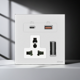 Bộ Ổ Cắm Đa Năng Kèm Sạc USB A+C Và Công Tắc Vuông Màu Trắng Simon M7 Gem Diamond White Mã 66E7253G-4F- sự sang trọng, mạnh mẽ và là xu hướng chủ đạo trong các thiết kế nội thất hiện đại