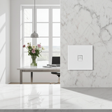 Bộ Ổ Cắm Điện Thoại Vuông Màu Trắng Simon M7 Gem Diamond White Mã 665214G-4F-Kính chống chói (Anti-glare Glass) Bề mặt kính cường lực