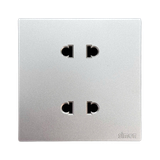 Bộ Ổ Cắm Đôi 2 Chấu Vuông Màu Sâm Panh Simon S6 581072-46