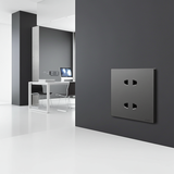 Bộ Ổ Cắm Đôi 2 Chấu Vuông Màu Xám Simon S6 581072-61 -  Thiết kế đơn giản, tinh tế