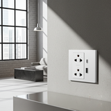 Bộ Ổ Cắm Đôi Đa Năng Kèm Sạc USB A+C Vuông Màu Trắng Simon M7 Gem Diamond White Mã 66E7251G-4F-sản phẩm hoàn toàn không bám vân tay, giữ được vẻ ngoài sạch sẽ và đẳng cấp