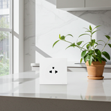 Bộ Ổ Cắm Đơn 3 Chấu Vuông Màu Trắng Simon S6 581087 - Chất liệu cao cấp