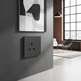 Bộ Ổ Cắm Kiểu Anh (13A 250V) Vuông Màu Xám Simon M7 Gem Diamond Gray Mã 661382G-4D-Bề mặt mờ (Classy Matte Surface) Xử lý tinh xảo