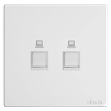 Bộ Ổ Cắm Mạng Đôi CAT6 Vuông Màu Trắng Simon S6 585228