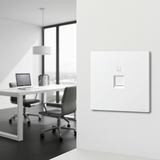 Bộ Ổ Cắm Mạng Đơn CAT6 Vuông Màu Trắng Simon S6 585218 - Nhựa PC cao cấp chống cháy, chống ố vàng