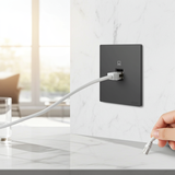 Bộ Ổ Cắm Mạng Đơn CAT6 Vuông Màu Xám Simon S6 585218-61 - ruyền dữ liệu tốc độ cao