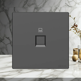Bộ Ổ Cắm Mạng Đơn CAT6 Vuông Màu Xám Simon S6 585218-61 - Thuộc series S6 của thiết bị điện Simon