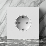 Bộ Ổ Cắm Schuko Vuông Màu Trắng Simon S6 581687 - thiết bị điện Simon