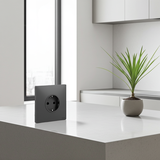Bộ Ổ Cắm Schuko Vuông Màu Xám Simon M7 Gem Diamond Gray Mã 661687G-4D-Hiệu ứng sương mù 70% Công nghệ xử lý quang học