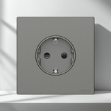 Bộ Ổ Cắm Schuko Vuông Màu Xám Simon S6 581687-61 - An toàn tiếp địa
