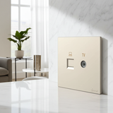 Bộ Ổ Cắm Tivi Và Mạng CAT6 Vuông Màu Sâm Panh Simon S6 585302-46 - Đảm bảo đường truyền tín hiệu tivi ổn định và tốc độ Internet Gigabit