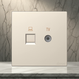 Bộ Ổ Cắm Tivi Và Mạng CAT6 Vuông Màu Sâm Panh Simon S6 585302-46 - mang lại vẻ đẹp hoàn thiện và sang trọng cho không gian.