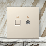 Bộ Ổ Cắm Tivi Và Mạng CAT6 Vuông Màu Sâm Panh Simon S6 585302-46 - Sản phẩm được thiết kế để sử dụng lâu dài, giữ được hiệu suất ổn định