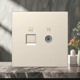 Bộ Ổ Cắm Tivi Và Mạng CAT6 Vuông Màu Sâm Panh Simon S6 585302-46 - tăng cường an toàn cho hệ thống.