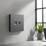 Bộ Ổ Cắm Tivi Và Mạng CAT6 Vuông Màu Xám Simon S6 585302-61 - Sử dụng nhựa PC chất lượng cao, sản phẩm bền vững