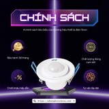 Chính sách nổi bật của Công tắc cảm ứng chuyển động hồng ngoại âm trần Siron SR-SS001