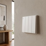 Công tắc âm tường Simon S6 - Bộ Bốn 1 Chiều Trắng Cao Cấp Bền