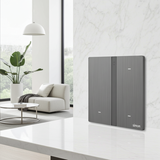 Công Tắc Ba Thông Minh Simon M7 Metal Màu Xám Grey 66E8003MTY-2B - Đèn Nền Thông Minh Tự Sáng với Cảm Biến Tiệm Cận