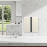 Công Tắc Bốn Thông Minh Simon M7 Metal Màu Vàng Gold (66E8004MTY-2C)-Điều Khiển Thông Minh 4 Kênh Độc Lập, Công Suất Cao Với Zigbee
