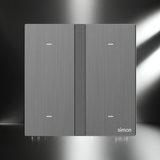 Công Tắc Bốn Thông Minh Simon M7 Metal Màu Xám Grey 66E8004MTY-2B - kết nối Zigbee ổn định
