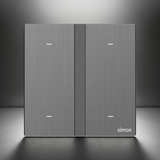 Công Tắc Bốn Thông Minh Simon M7 Metal Màu Xám Grey 66E8004MTY-2B - Kim loại sơn tiêu chuẩn châu Âu