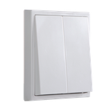 Công Tắc Đôi 1 Chiều Vuông Simon I7 Màu Trắng 701021 Cho Biệt Thự Chung Cư Cao Cấp