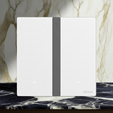 Công Tắc Đôi Thông Minh Simon M7 Metal Màu Bạc Silver 66E8002MTY-2A - Điều Khiển Kép Linh Hoạt qua Zigbee